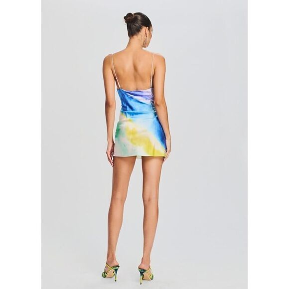 RETROFETE Rylynn silk Mini Dress watercolor Wave L - Picture 4 of 10